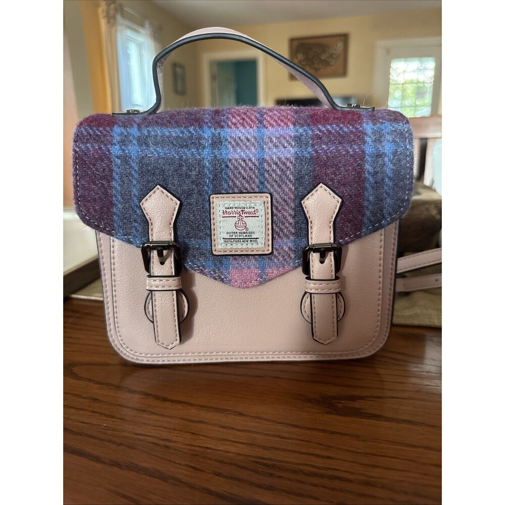 Harris Tweed Calton Satchel (Pink Tartan)
